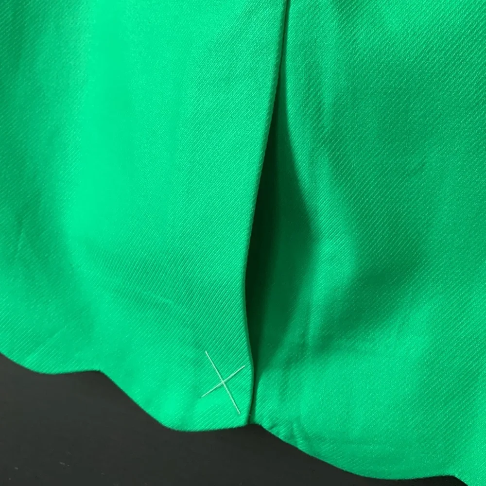 J. Crew Green Pencil Scalloped Hem Skirt